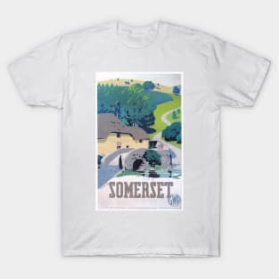 Somerset - GWR - Vintage Railway Travel Poster - 1936 T-Shirt